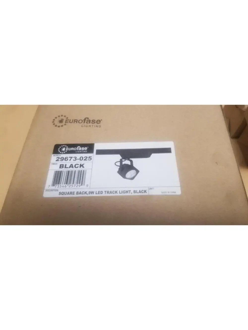 Eurofase Square black 9w LED track lighting model 29673-025